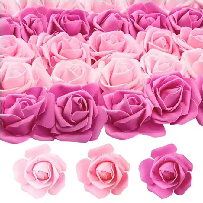 Foam Rozen Kunstbloemen Hoofden – DIY Decoratie voor Cadeaus, Bruiloft en Valentijn