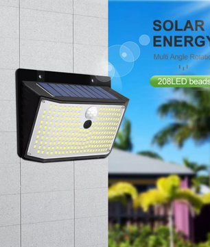 158 LED Zonne Wandlamp met Bewegingssensor – Waterdichte Buitenverlichting voor Tuin en Garage