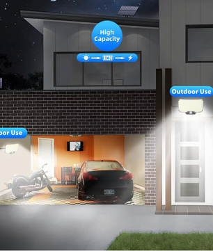 234 LED Zonne Wandlamp met Bewegingssensor – Superheldere Buitenverlichting voor Tuin en Garage