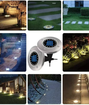 Solar Grondlampen Set – Ondergrondse LED Tuinverlichting voor Pad, Gazon en Tuin