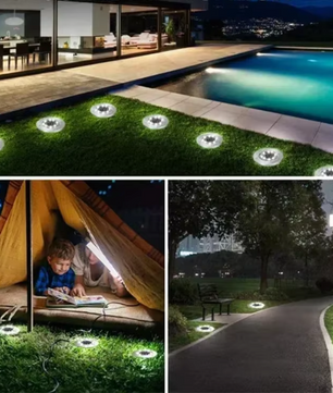 Solar Grondlampen Set – Ondergrondse LED Tuinverlichting voor Pad, Gazon en Tuin