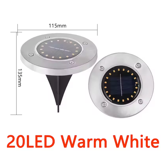 Solar Grondlampen Set – Ondergrondse LED Tuinverlichting voor Pad, Gazon en Tuin