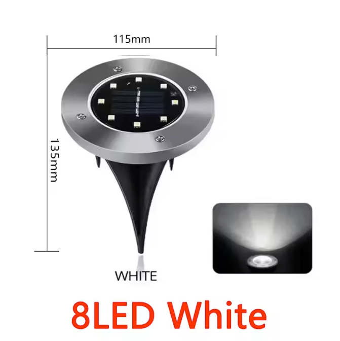 Solar Grondlampen Set – Ondergrondse LED Tuinverlichting voor Pad, Gazon en Tuin