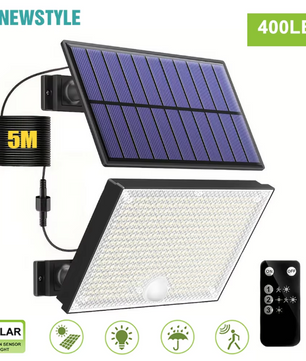 Solar LED Buitenlamp met Bewegingssensor – Waterdichte Beveiligingsverlichting voor Tuin en Garage