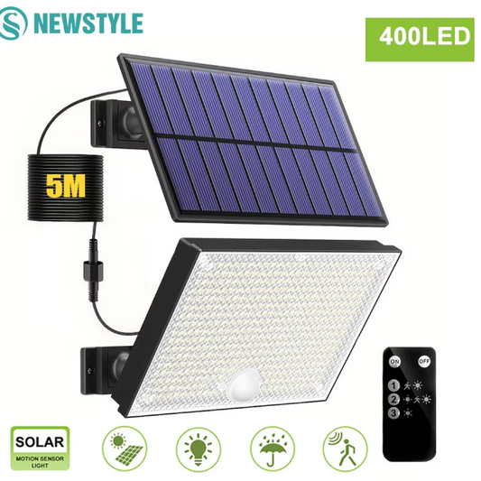 Solar LED Buitenlamp met Bewegingssensor – Waterdichte Beveiligingsverlichting voor Tuin en Garage