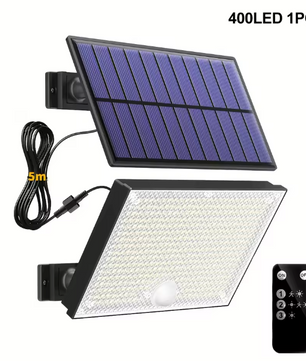 Solar LED Buitenlamp met Bewegingssensor – Waterdichte Beveiligingsverlichting voor Tuin en Garage
