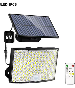 Solar LED Buitenlamp met Bewegingssensor – Waterdichte Beveiligingsverlichting voor Tuin en Garage