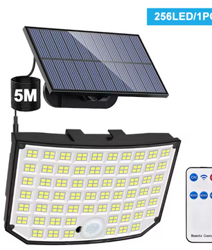Solar LED Buitenlamp met Bewegingssensor – Waterdichte Beveiligingsverlichting voor Tuin en Garage
