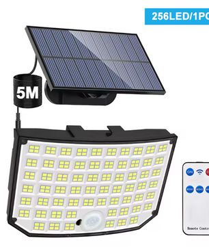 Solar LED Buitenlamp met Bewegingssensor – Waterdichte Beveiligingsverlichting voor Tuin en Garage