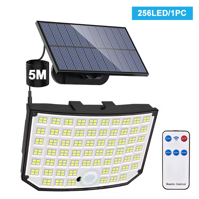 Solar LED Buitenlamp met Bewegingssensor – Waterdichte Beveiligingsverlichting voor Tuin en Garage