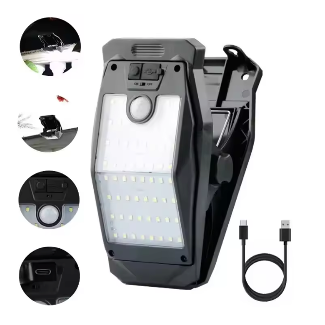 Solar Clip Lamp met Bewegingssensor – 58 LED Draadloze Hekverlichting voor Tuin en Patio