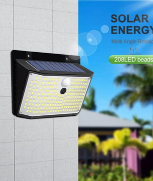 158 LED Solar Wandlamp met Bewegingssensor – Waterdichte Buitenverlichting voor Tuin en Garage