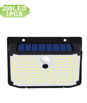 158 LED Solar Wandlamp met Bewegingssensor – Waterdichte Buitenverlichting voor Tuin en Garage