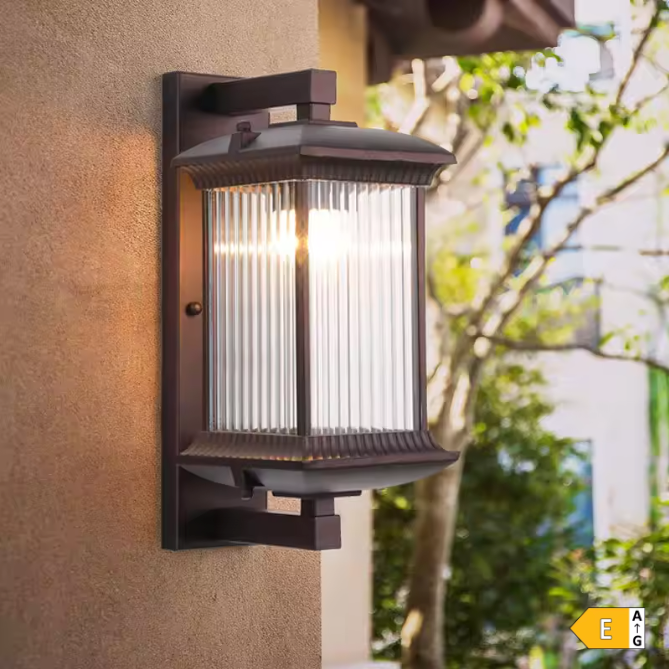 Metalen Buitenwandlamp met Glas – Waterdichte Wandverlichting voor Tuin en Balkon