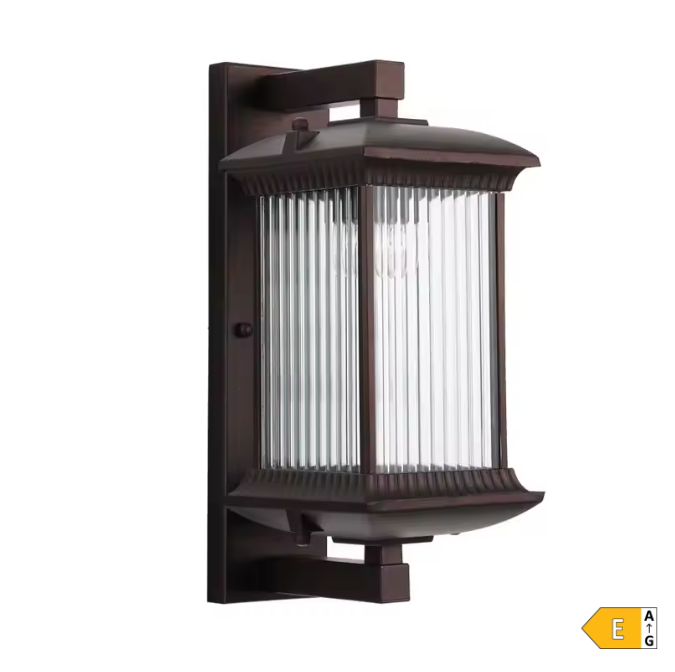Metalen Buitenwandlamp met Glas – Waterdichte Wandverlichting voor Tuin en Balkon