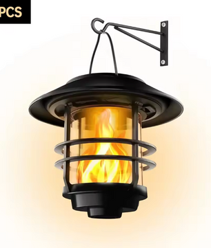 Solar Hangende Lantaarn met Flikkerende Vlam – Waterdichte Buitenlantaarn voor Tuin en Patio