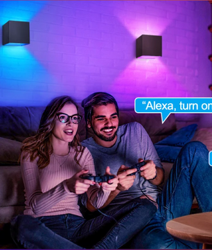 Smart LED Buitenwandlamp RGB+CCT – App en Spraakgestuurde Tuinverlichting met Instelbare Hoek