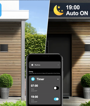 Smart LED Buitenwandlamp RGB+CCT – App en Spraakgestuurde Tuinverlichting met Instelbare Hoek