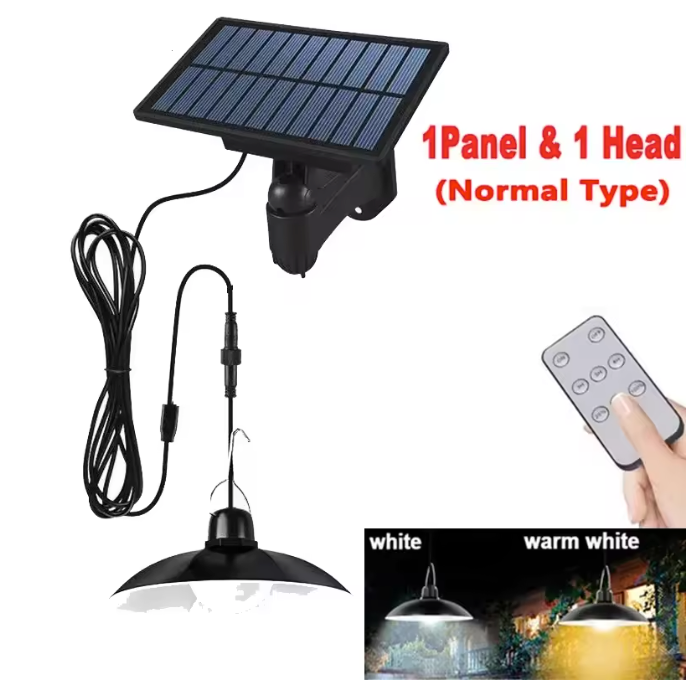 Solar Hanglamp met Afstandsbediening – Waterdichte LED Schuurlamp voor Tuin en Tuinhuis