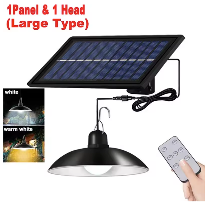Solar Hanglamp met Afstandsbediening – Waterdichte LED Schuurlamp voor Tuin en Tuinhuis