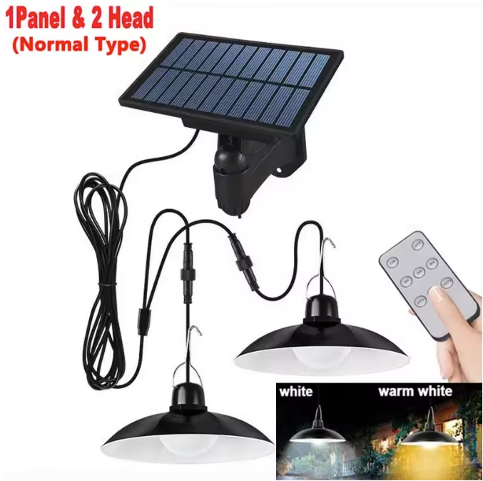 Solar Hanglamp met Afstandsbediening – Waterdichte LED Schuurlamp voor Tuin en Tuinhuis