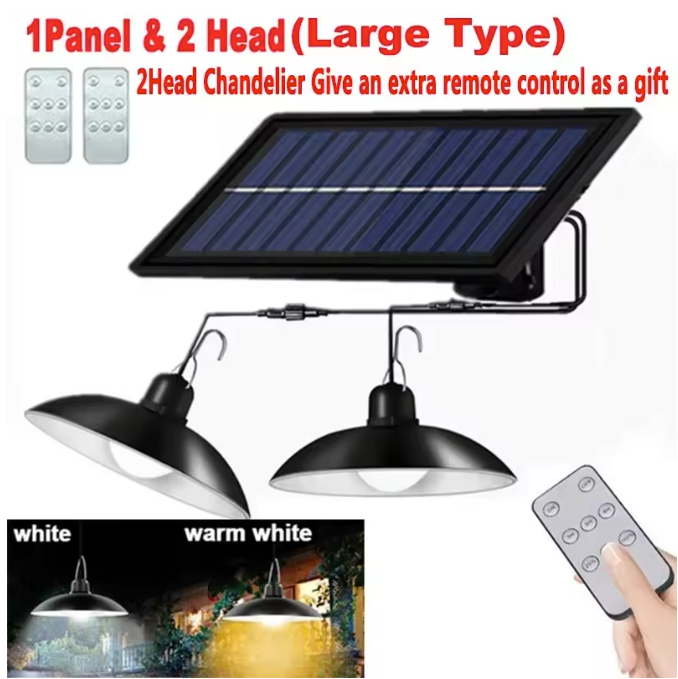 Solar Hanglamp met Afstandsbediening – Waterdichte LED Schuurlamp voor Tuin en Tuinhuis