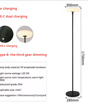 Moderne Solar Tuinlamp – Waterdichte LED Gazonlamp voor Tuin en Terras