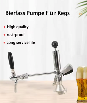 RVS Bierpomp 4 inch – Handmatige Biervat Pomp voor Feesten en Homebrew