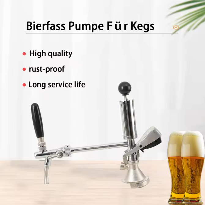 RVS Bierpomp 4 inch – Handmatige Biervat Pomp voor Feesten en Homebrew