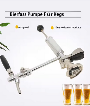 RVS Bierpomp 4 inch – Handmatige Biervat Pomp voor Feesten en Homebrew