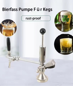 RVS Bierpomp 4 inch – Handmatige Biervat Pomp voor Feesten en Homebrew