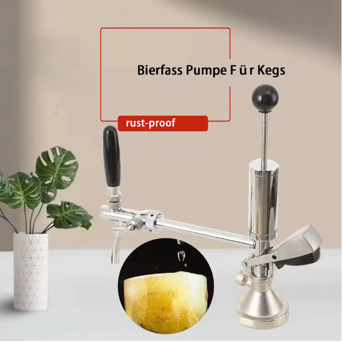 RVS Bierpomp 4 inch – Handmatige Biervat Pomp voor Feesten en Homebrew