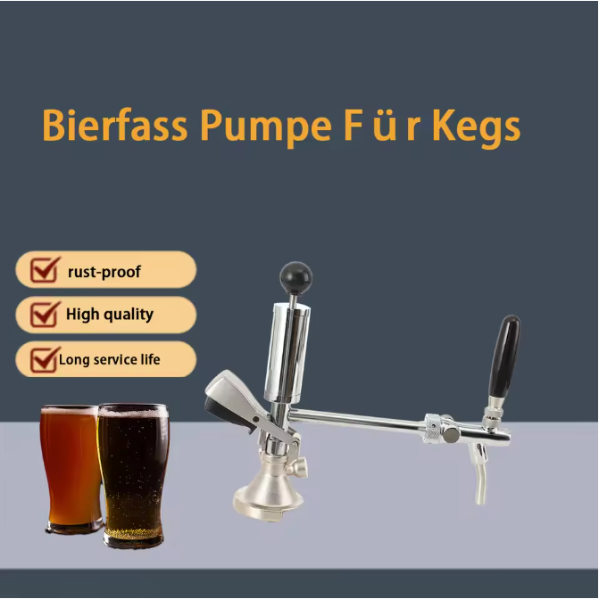 RVS Bierpomp 4 inch – Handmatige Biervat Pomp voor Feesten en Homebrew