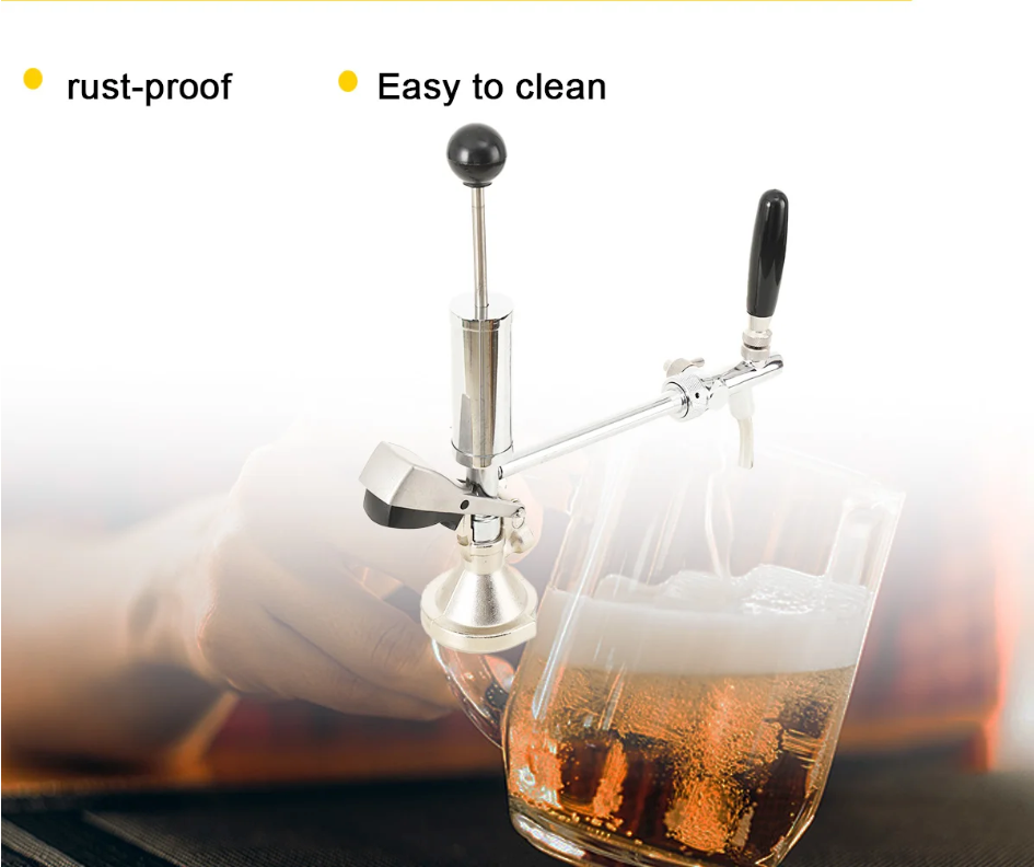 RVS Bierpomp 4 inch – Handmatige Biervat Pomp voor Feesten en Homebrew