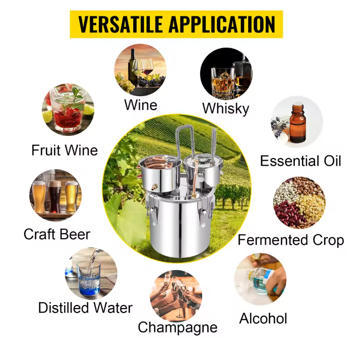 50L RVS Distilleerapparaat – Alcohol Water Distilleerder voor Whisky en Wijn
