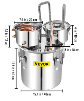 50L RVS Distilleerapparaat – Alcohol Water Distilleerder voor Whisky en Wijn