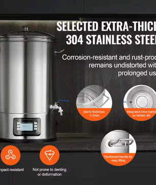 Elektrisch Brouwsysteem 8 Gallon – Alles-in-één Bierbrouwketel van RVS