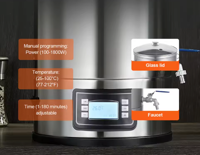 Elektrisch Brouwsysteem 8 Gallon – Alles-in-één Bierbrouwketel van RVS