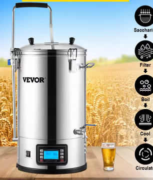 Elektrisch Brouwsysteem 35L – RVS Alles-in-één Bierbrouwketel met Pomp