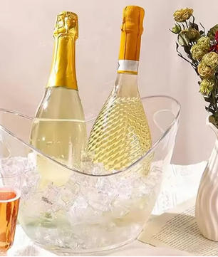 Transparante IJsemmer 4L – Wijn en Champagne Koeler met Handvat