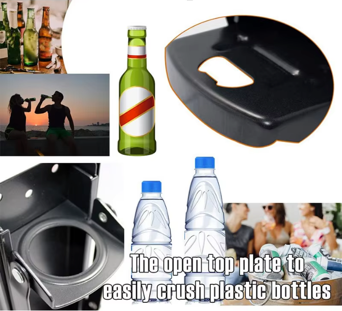 Metalen Blikjesbreker 16oz – Wandgemonteerde Blikpers met Flesopener