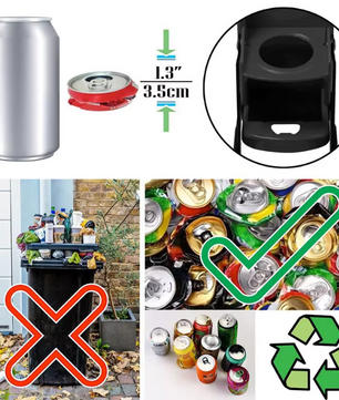 Metalen Blikjesbreker 16oz – Wandgemonteerde Blikpers met Flesopener