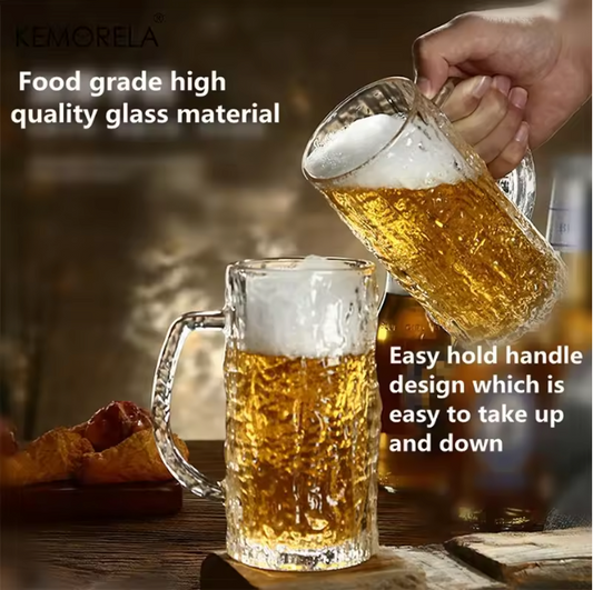 Bierglazen Pint Mokken met Dikke Bodem – Bar Glaswerk met Frosted Textuur