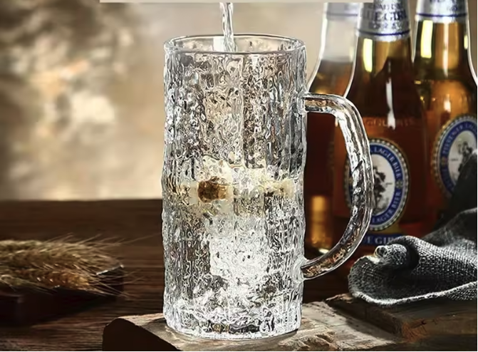 Bierglazen Pint Mokken met Dikke Bodem – Bar Glaswerk met Frosted Textuur