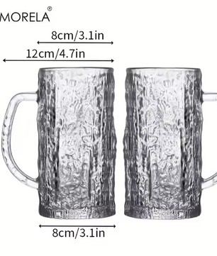 Bierglazen Pint Mokken met Dikke Bodem – Bar Glaswerk met Frosted Textuur