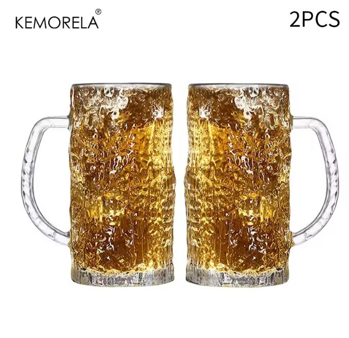 Bierglazen Pint Mokken met Dikke Bodem – Bar Glaswerk met Frosted Textuur