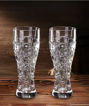 Bierglas met Handvat 330ml / 500ml – Gesneden Glas voor Bier en Dranken