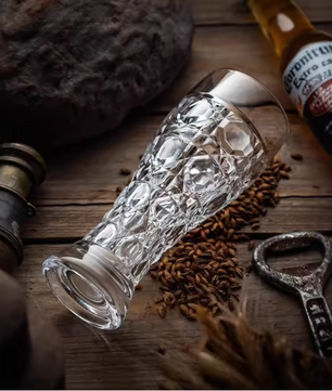 Bierglas met Handvat 330ml / 500ml – Gesneden Glas voor Bier en Dranken