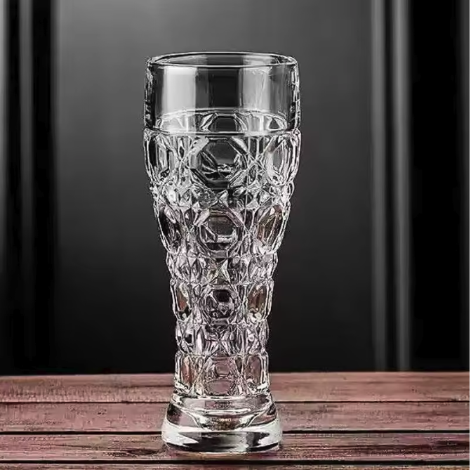 Bierglas met Handvat 330ml / 500ml – Gesneden Glas voor Bier en Dranken