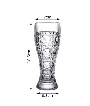 Bierglas met Handvat 330ml / 500ml – Gesneden Glas voor Bier en Dranken